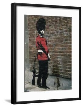 Pissing Soldier-Banksy-Framed Giclee Print