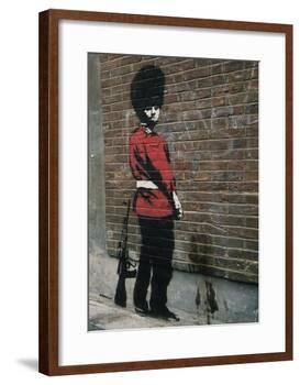 Pissing Soldier-Banksy-Framed Giclee Print