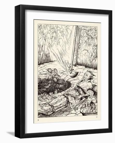 Pit and the Pendulum-Arthur Rackham-Framed Art Print