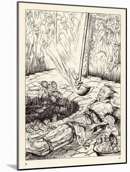 Pit and the Pendulum-Arthur Rackham-Mounted Art Print