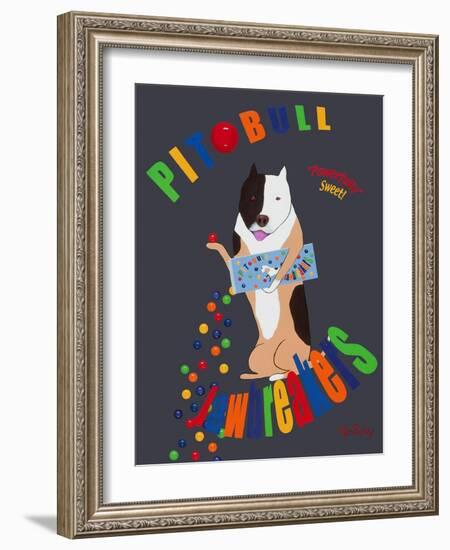 Pit Bull Jawbreakers-Ken Bailey-Framed Giclee Print