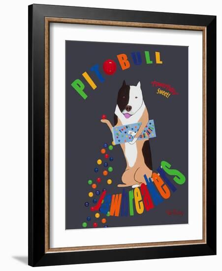 Pit Bull Jawbreakers-Ken Bailey-Framed Giclee Print