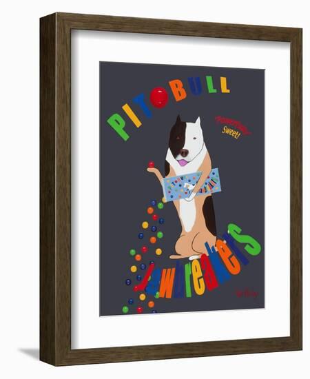 Pit Bull Jawbreakers-Ken Bailey-Framed Giclee Print