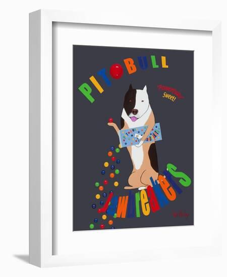 Pit Bull Jawbreakers-Ken Bailey-Framed Giclee Print