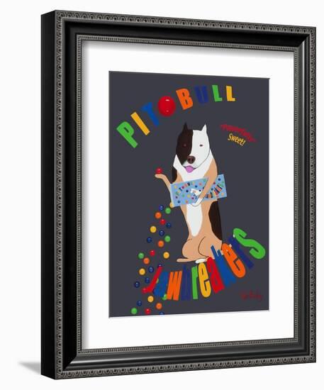 Pit Bull Jawbreakers-Ken Bailey-Framed Giclee Print