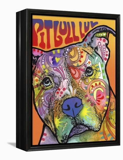 Pit Bull Luv-Dean Russo-Framed Premier Image Canvas