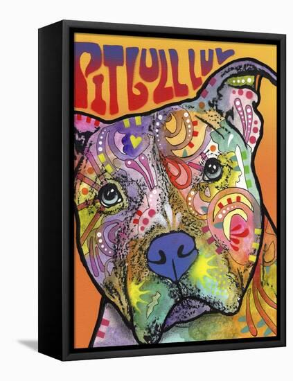 Pit Bull Luv-Dean Russo-Framed Premier Image Canvas