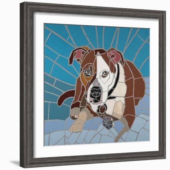 Pit Bull Portrait I-Jonathan Mandell-Framed Giclee Print