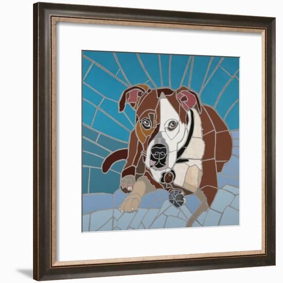 Pit Bull Portrait I-Jonathan Mandell-Framed Giclee Print