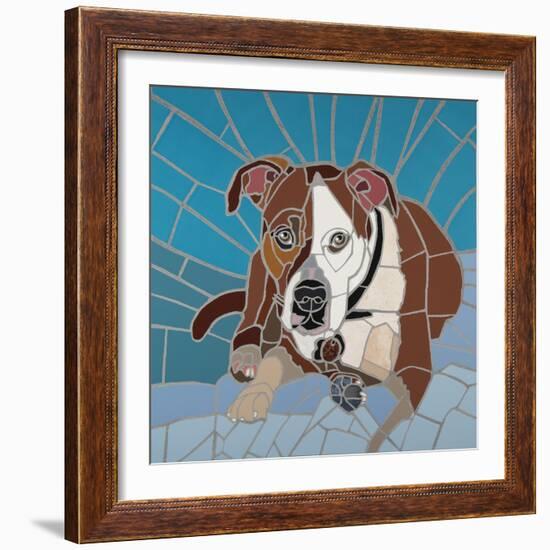 Pit Bull Portrait I-Jonathan Mandell-Framed Giclee Print