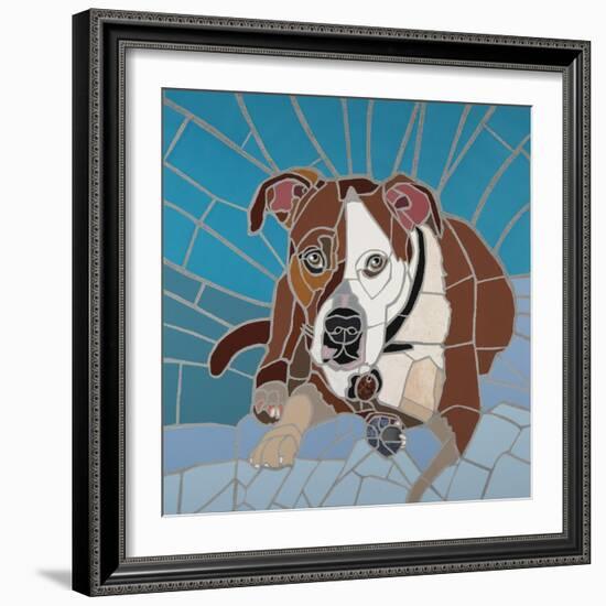 Pit Bull Portrait I-Jonathan Mandell-Framed Giclee Print