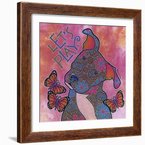 Pit Bull Puppy IV-Denny Driver-Framed Giclee Print