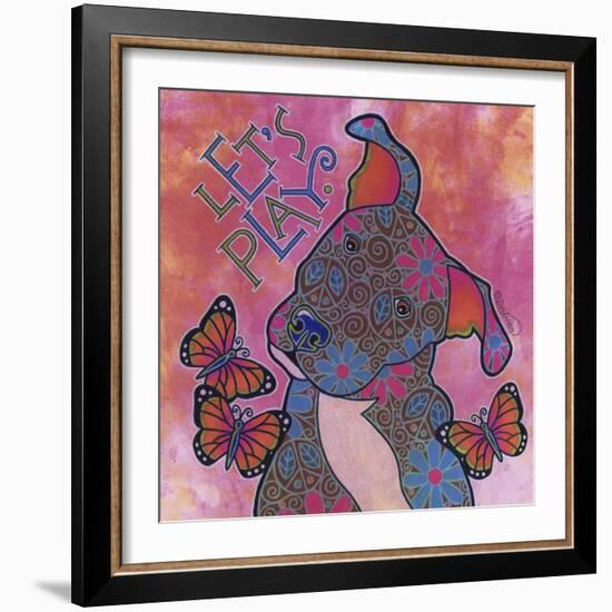 Pit Bull Puppy IV-Denny Driver-Framed Giclee Print