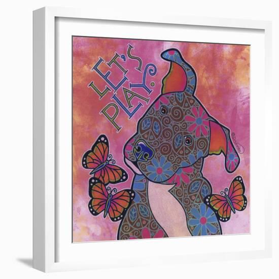 Pit Bull Puppy IV-Denny Driver-Framed Giclee Print