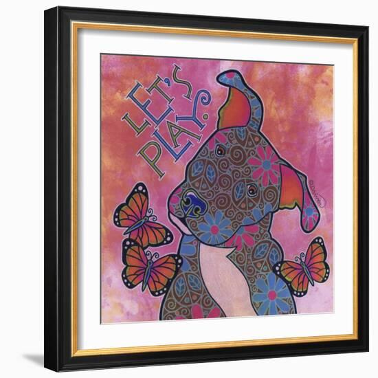 Pit Bull Puppy IV-Denny Driver-Framed Giclee Print