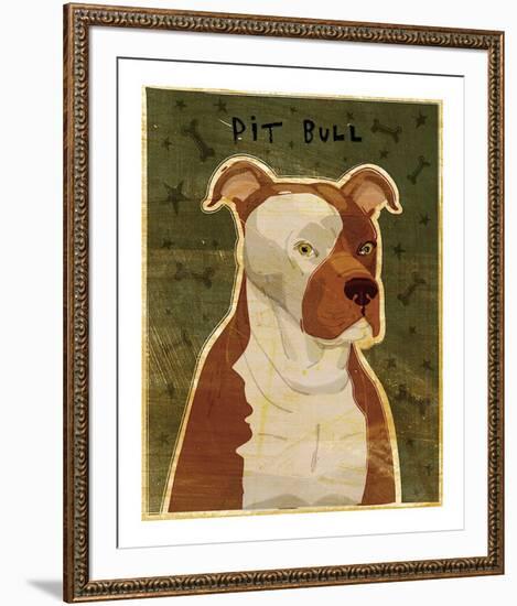 Pit Bull-John Golden-Framed Giclee Print