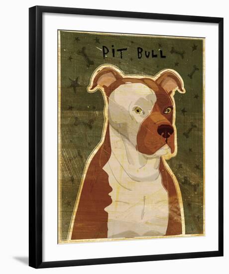 Pit Bull-John W^ Golden-Framed Art Print