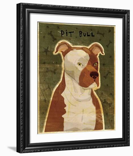 Pit Bull-John W^ Golden-Framed Art Print