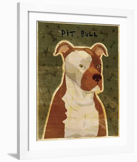 Pit Bull-John W^ Golden-Framed Art Print