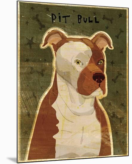 Pit Bull-John W^ Golden-Mounted Art Print