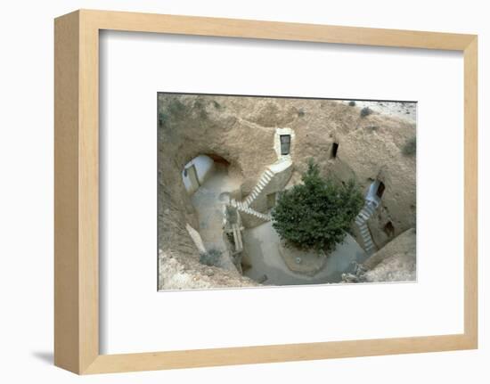 Pit-dwelling in Tunisia. Artist: Unknown-Unknown-Framed Photographic Print