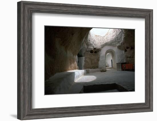 Pit dwelling in Tunisia-Unknown-Framed Photographic Print