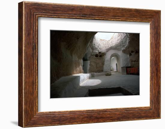 Pit dwelling in Tunisia-Unknown-Framed Photographic Print