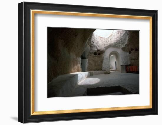 Pit dwelling in Tunisia-Unknown-Framed Photographic Print