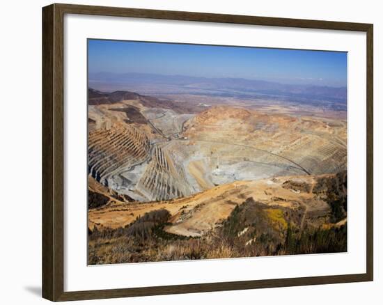 Pit Mine of Kennecott Copper, Oquirrh Mountains, Utah, USA-Scott T. Smith-Framed Photographic Print