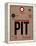 PIT Pittsburgh Luggage Tag 1-NaxArt-Framed Stretched Canvas