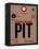 PIT Pittsburgh Luggage Tag 1-NaxArt-Framed Stretched Canvas