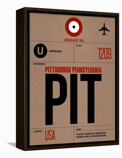 PIT Pittsburgh Luggage Tag 1-NaxArt-Framed Stretched Canvas