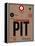 PIT Pittsburgh Luggage Tag 1-NaxArt-Framed Stretched Canvas