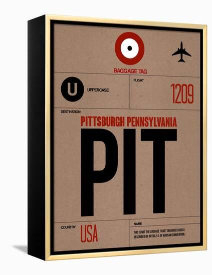 PIT Pittsburgh Luggage Tag 1-NaxArt-Framed Stretched Canvas