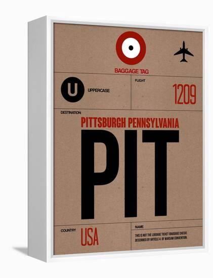 PIT Pittsburgh Luggage Tag 1-NaxArt-Framed Stretched Canvas