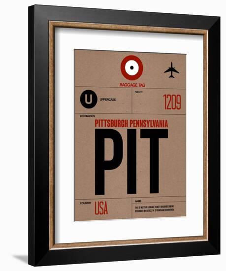 PIT Pittsburgh Luggage Tag 1-NaxArt-Framed Art Print