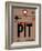 PIT Pittsburgh Luggage Tag 1-NaxArt-Framed Art Print