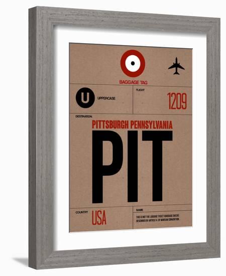 PIT Pittsburgh Luggage Tag 1-NaxArt-Framed Art Print