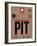 PIT Pittsburgh Luggage Tag 1-NaxArt-Framed Art Print