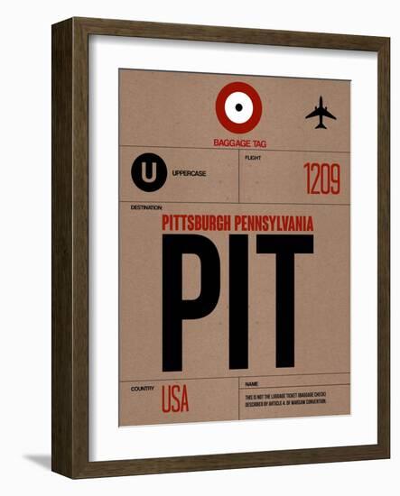 PIT Pittsburgh Luggage Tag 1-NaxArt-Framed Art Print