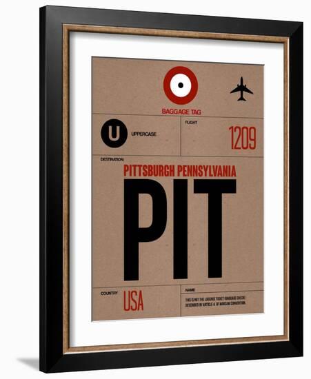 PIT Pittsburgh Luggage Tag 1-NaxArt-Framed Art Print