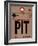PIT Pittsburgh Luggage Tag 1-NaxArt-Framed Art Print