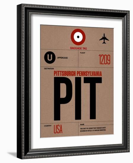 PIT Pittsburgh Luggage Tag 1-NaxArt-Framed Art Print