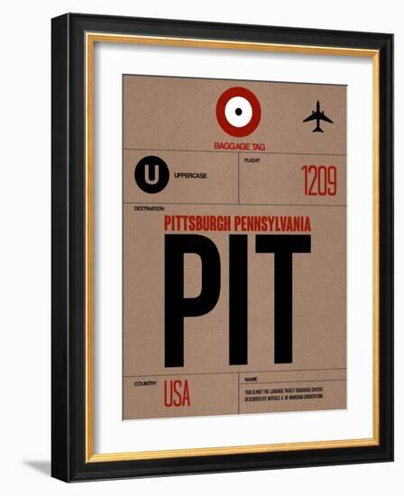 PIT Pittsburgh Luggage Tag 1-NaxArt-Framed Art Print