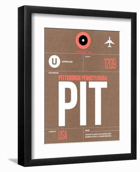 PIT Pittsburgh Luggage Tag 2-NaxArt-Framed Premium Giclee Print