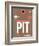 PIT Pittsburgh Luggage Tag 2-NaxArt-Framed Art Print