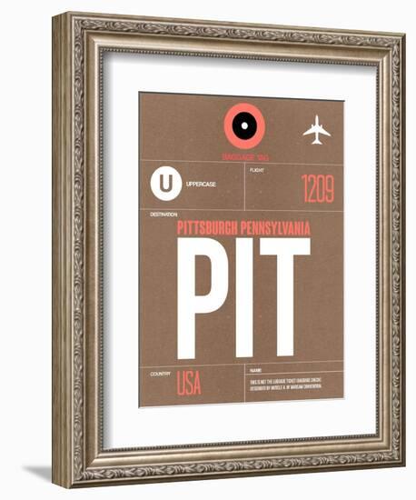 PIT Pittsburgh Luggage Tag 2-NaxArt-Framed Art Print