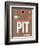 PIT Pittsburgh Luggage Tag 2-NaxArt-Framed Art Print