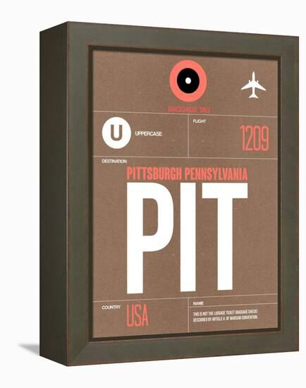 PIT Pittsburgh Luggage Tag 2-NaxArt-Framed Stretched Canvas