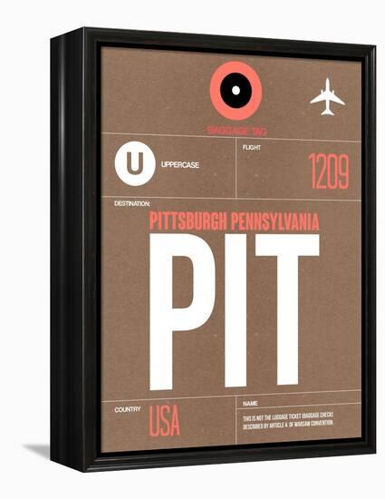 PIT Pittsburgh Luggage Tag 2-NaxArt-Framed Stretched Canvas